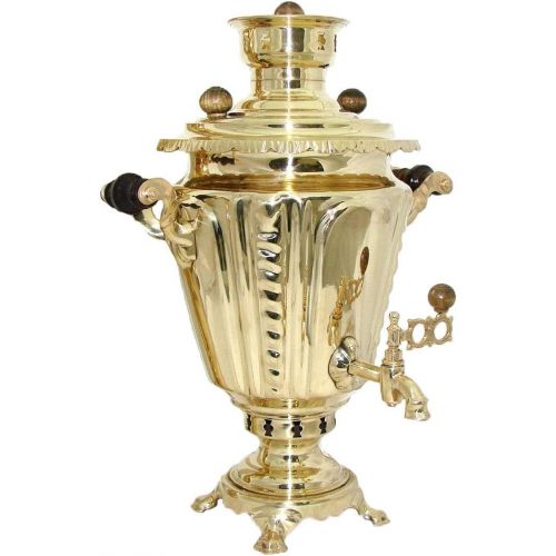  RuPost Steel Coal & Wood Samovar Camp Stove Tea Kettle 5L, Samovar from Russia