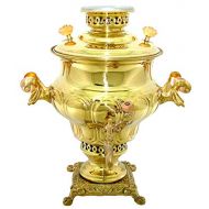 RuPost Steel Coal & Wood Samovar Camp Stove Tea Kettle 5L, Samovar from Russia