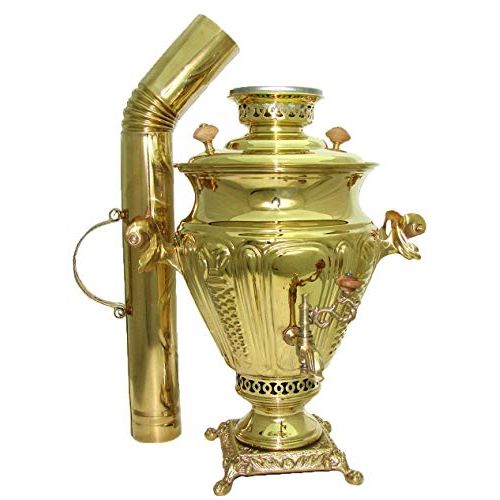  RuPost Steel Coal & Wood Samovar Camp Stove Tea Kettle 5L, Samovar from Russia