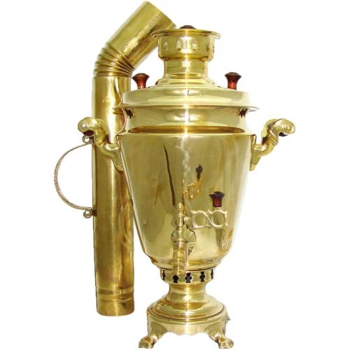  RuPost Steel Coal & Wood Samovar Camp Stove Tea Kettle 5L, Samovar from Russia