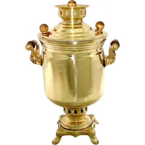  RuPost Steel Coal & Wood Samovar Camp Stove Tea Kettle 2.7L with pipe Samovar from Russia
