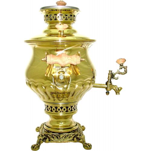  RuPost Steel Coal & Wood Samovar Camp Stove Tea Kettle 2.5L, in set Samovar from Russia