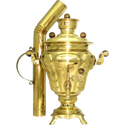  RuPost Steel Coal & Wood Samovar Camp Stove Tea Kettle 3L with pipe Samovar from Russia