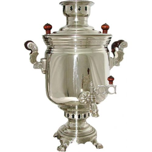  RuPost Steel Coal & Wood Samovar Camp Stove Tea Kettle 5L, Samovar from Russia