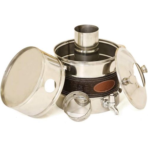  RuPost Steel Coal & Wood Samovar Camp Stove Tea Kettle 6L, Samovar from Russia