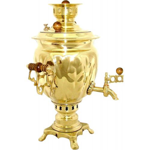  RuPost Steel Coal & Wood Samovar Camp Stove Tea Kettle 3L with pipe Samovar from Russia