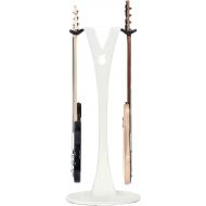 GS-2 Dual Bass, Acoustic and Electric Wooden Guitar Stand - White