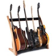 Ruach GR-2 Curve Customisable 5 Way Guitar Rack and Holder for Guitars and Cases - Cherry