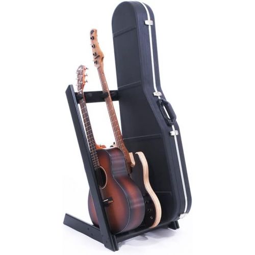  GR3 3 Way Customisable Wooden Guitar Rack for Guitars and Cases - Black