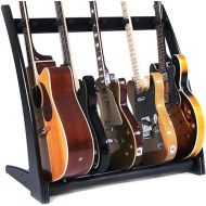 Ruach GR-2 Curve Customisable 5 Way Guitar Rack and Holder for Guitars and Cases - Black