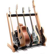 Ruach GR-2 Customisable 5 Way Multi Guitar Rack and Holder for Guitars and Cases - Cherry