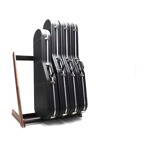  GR-2 Customisable 5 Way Multi Guitar Rack and Holder for Guitars and Cases - Walnut