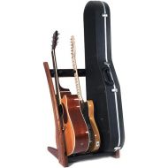 Ruach GR3 Curve 3 Way Customisable Guitar Rack for Guitars and Cases - Mahogany, 530x835x500mm