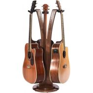 Ruach GS-1 Triple Acoustic/Electric Guitar Stand - Mahogany