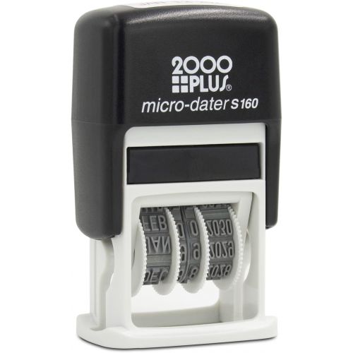  Rubber Stamp Creation Cosco 2000 Plus Self-Inking Rubber Date Office Stamp with Paid Phrase & Date - Black Ink (Micro-Dater 160), 12-Year Band