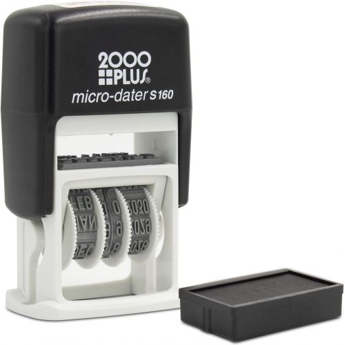  Rubber Stamp Creation Cosco 2000 Plus Self-Inking Rubber Date Office Stamp with Paid Phrase & Date - Black Ink (Micro-Dater 160), 12-Year Band