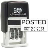 Rubber Stamp Creation Cosco 2000 Plus Self-Inking Rubber Date Office Stamp with Posted Phrase & Date - Black Ink (Micro-Dater 160), 12-Year Band