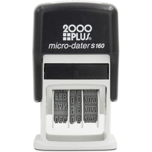  Rubber Stamp Creation Cosco 2000 Plus Self-Inking Rubber Date Office Stamp with Posted Phrase & Date - Black Ink (Micro-Dater 160), 12-Year Band