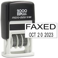 Rubber Stamp Creation Cosco 2000 Plus Self-Inking Rubber Date Office Stamp with FAXED Phrase & Date - Black Ink (Micro-Dater 160), 12-Year Band