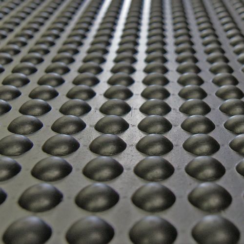  Rubber-Cal Bubble-Top Anti-Fatigue Matting - 5/8 x 3ft x 4ft - Black Rubber Mats - Black Borders