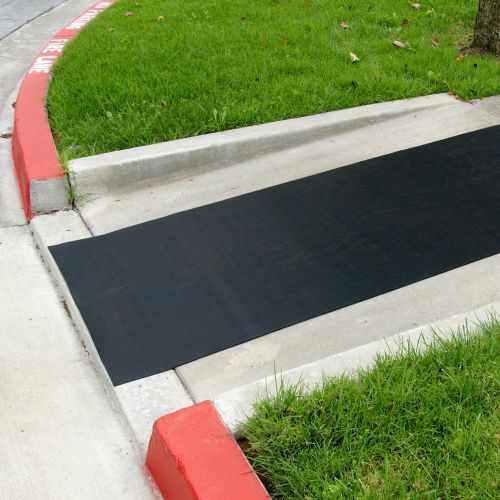  Rubber-Cal Ramp Cleat Non-Slip Outdoor Rubber Mats - 1/8 Thick x 3ft x 4ft Floor Mat