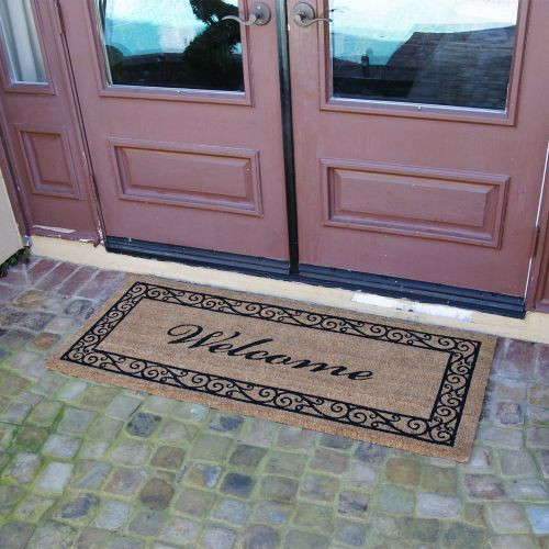  Rubber-Cal Estate Style Welcome Doormat - 24 x 57 inches - Coco Coir Mats