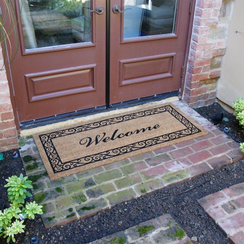  Rubber-Cal Estate Style Welcome Doormat - 24 x 57 inches - Coco Coir Mats