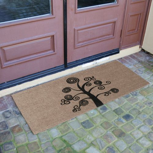  Rubber-Cal Deciduous Tree Modern Door Mat, 24 x 57