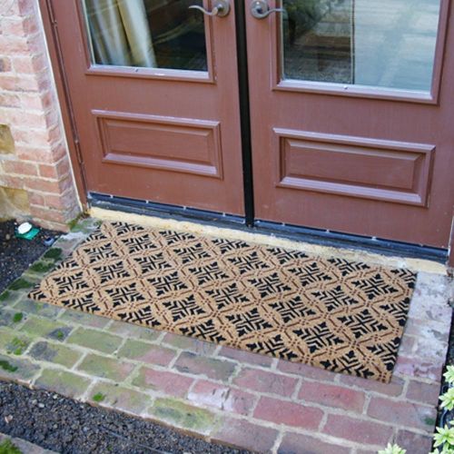  Rubber-Cal 24-Inch-by-57-Inch Classic Fleur de Lis French Matting Double Door Mat