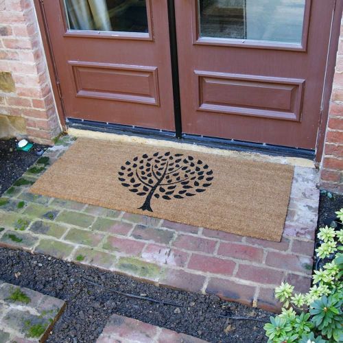  Rubber-Cal Modern Landscape Contemporary Doormat - 24 x 57 inches - Stylish Door Mats