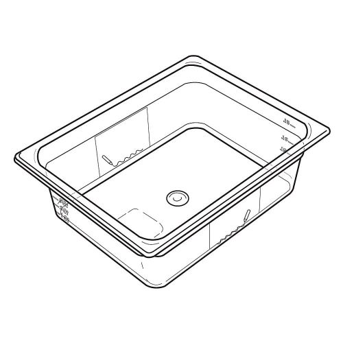  Rubbermaid FG204P00AMBR Amber 16 Size x 2.5 D Hot Food Pan