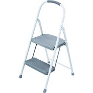 Rubbermaid 2-Step Steel Step Stool Ladder with Hand Grip, ANSI Type 2 Duty Rating, 225 lb Capacity, White