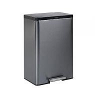 Rubbermaid 12 Gallon Stainless Steel Touchless Kitchen Trash Can with Lid and Foot Pedal for Bedroom, Bathroom, and More, Charcoal