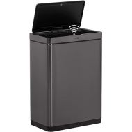 Rubbermaid Elite Stainless Steel Sensor Trash Can for Home and Kitchen, Batteries Included, 12.4 Gallon, Charcoal