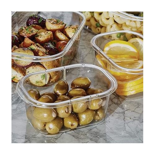  Rubbermaid Brilliance Leak-Proof Food Storage Containers with Airtight Lids, Clear