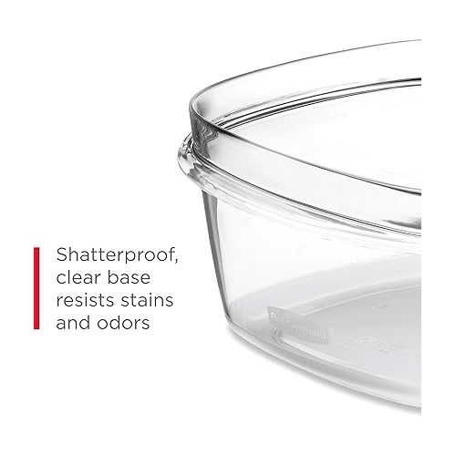  Rubbermaid 28-Piece Clear/Grey Food Storage Containers, Premium Snap Bases, and Various Size Lids, Perfect for Meal Prep, Leftovers, and Dishwasher Safe