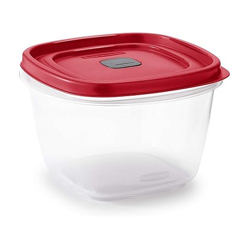  Rubbermaid Easy Find Vented Lid Food Storage Containers, 7-Cup, Red