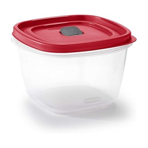  Rubbermaid Easy Find Vented Lid Food Storage Containers, 7-Cup, Red