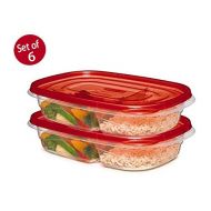 Rubbermaid 7F57-RE-TCHIL TakeAlongs Divided Container, 6 Pack, Multicolor