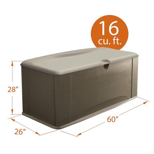  Rubbermaid 2047053 Deck Box Medium Sandstone