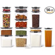 Rubbermaid Brilliance 14-Piece Food Storage Container Set with Scoops, Airtight, BPA-Free, for Kitchen and Pantry Organization