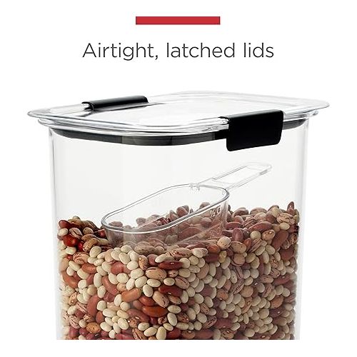  Rubbermaid Brilliance 14-Piece Food Storage Container Set with Scoops, Airtight, BPA-Free, for Kitchen and Pantry Organization