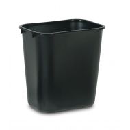 [아마존 핫딜]  [아마존핫딜]Rubbermaid Commercial Products FG295600BLA Plastic Resin Deskside Wastebasket, 7 Gallon/28 Quart, Black (Pack of 12)