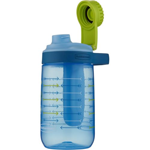  [아마존베스트]Rubbermaid Leak-Proof Chug Kids Water Bottle, Blue Ice Stick, Skinny Arrows