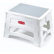 [아마존베스트]Rubbermaid RM-PL1W Folding 1-Step Plastic Stool, 300-pound Capacity, White