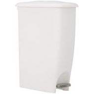 Rubbermaid Step On Lid Slim Trash Can for Home, Kitchen, and Bathroom Garbage, 11.25 Gallon, White