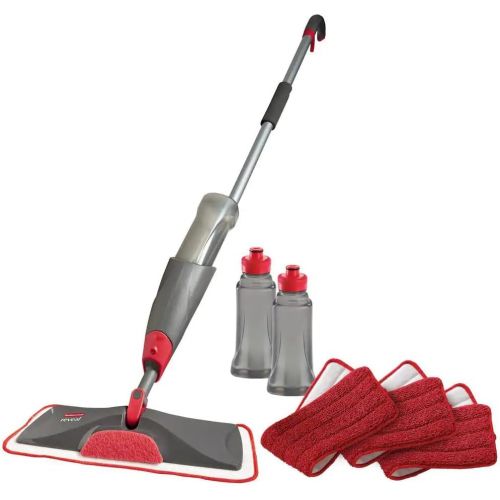  Rubbermaid Reveal Spray Microfiber Floor Mop Cleaning Kit for Laminate & Hardwood Floors, Spray Mop with Reusable Washable Pads, Commercial Mop