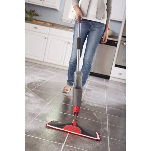  Rubbermaid Reveal Spray Microfiber Floor Mop Cleaning Kit for Laminate & Hardwood Floors, Spray Mop with Reusable Washable Pads, Commercial Mop