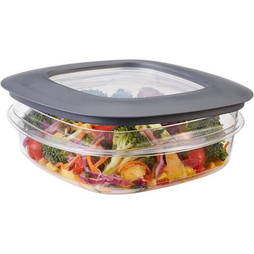  Rubbermaid Premier Food Storage Containers, 12-Piece Set, Gray,