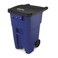 Rubbermaid Commercial Products Rubbermaid Commercial Brute Recycling Rollout Container, Square, 50gal, Blue